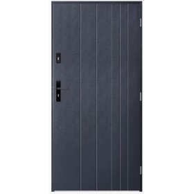 Porte d'entrée simple GUTA 80 cm anthracite
