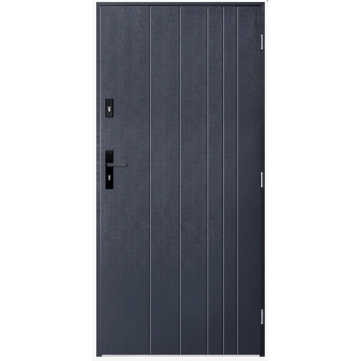 Porte d'entrée simple GUTA 90 cm anthracite