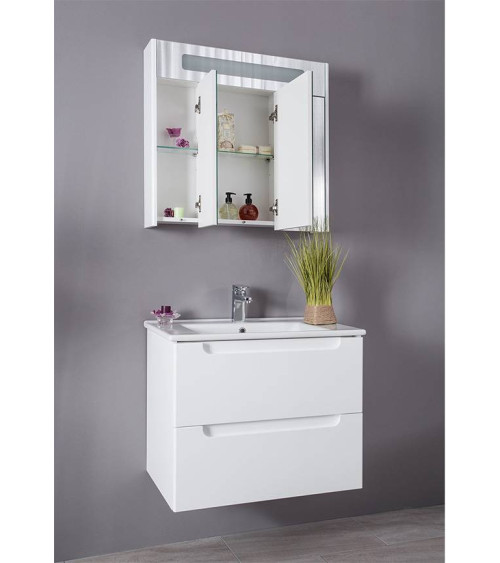 Porte d'entrée simple GUTA 80 cm blanc