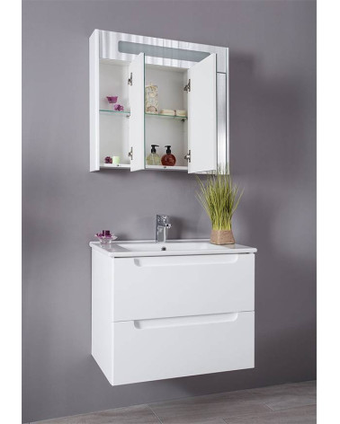 Porte d'entrée simple GUTA 80 cm blanc