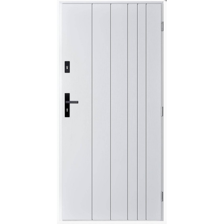 Porte d'entrée simple GUTA 80 cm blanc