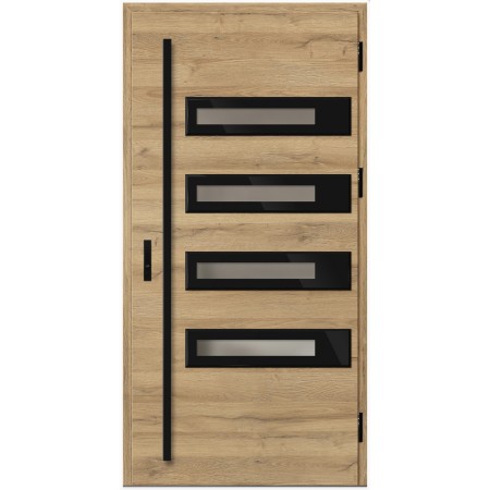 Porte d'entrée en acier avec cadre en aluminium SION 1 90*200 -100*200 cm