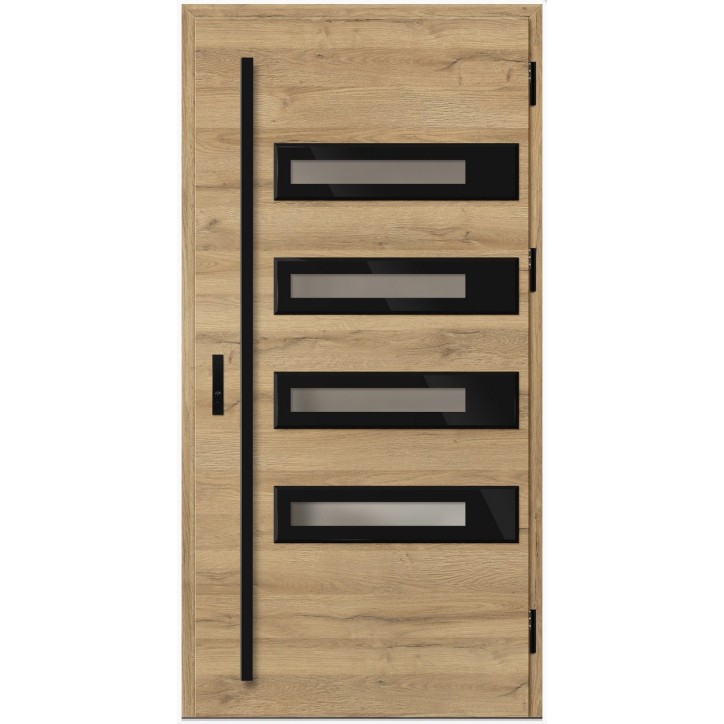 Porte d'entrée en acier avec cadre en aluminium SION 1 90*200 -100*200 cm