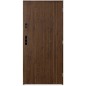 Porte d'entrée simple GUTA 80 cm noyer