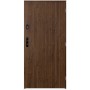 Porte d'entrée simple GUTA 80 cm noyer