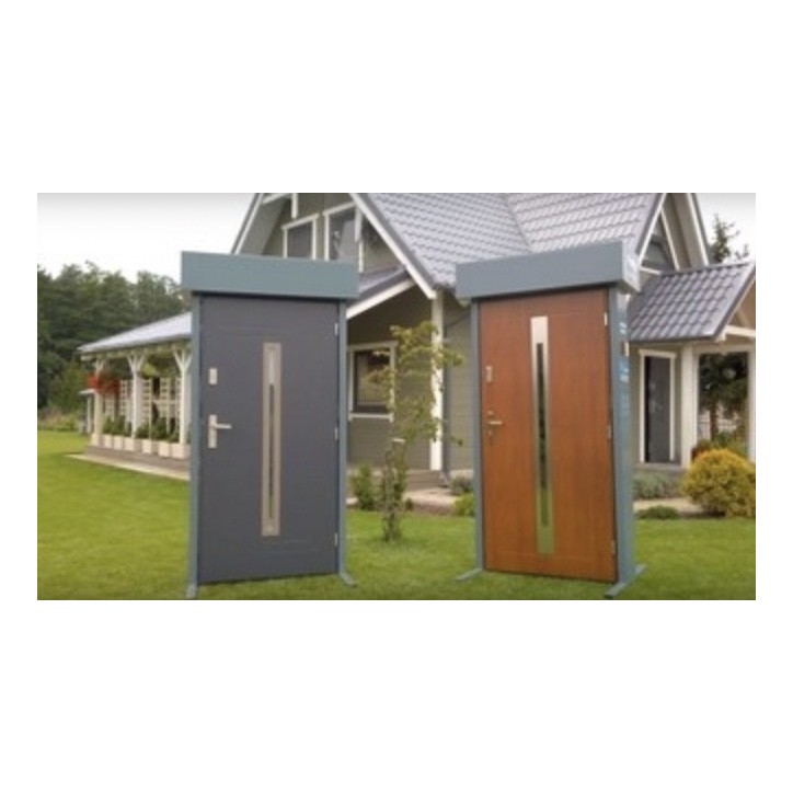 Porte d'entrée SATURNE 90 cm 72 mm en acier inoxydable en 3 couleurs