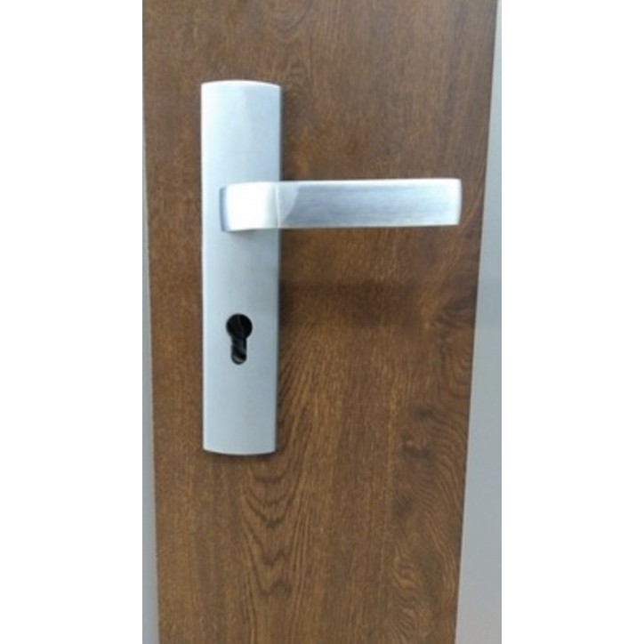 Porte d'entrée SATURNE 90 cm 72 mm en acier inoxydable en 3 couleurs
