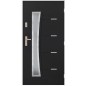 Porte d'entrée SATURNE 90 cm 72 mm en acier inoxydable en 3 couleurs