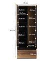 Vitrine Borga avec vitre - 70cm
