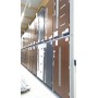 Porte d'entrée GOTAN 90 cm en acier inoxydable couleur Noyer