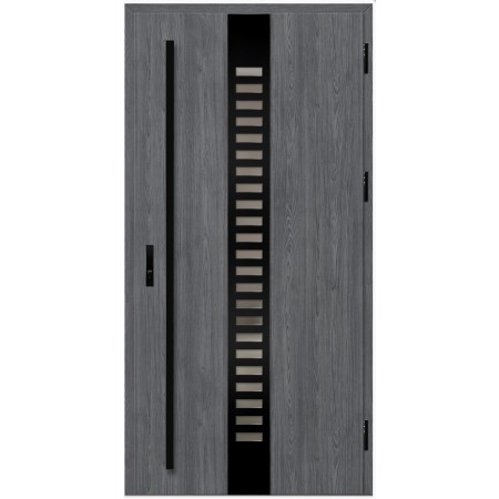 Porte d'entrée en acier avec cadre en aluminium SELTERS 2 90*200 -100*200 cm