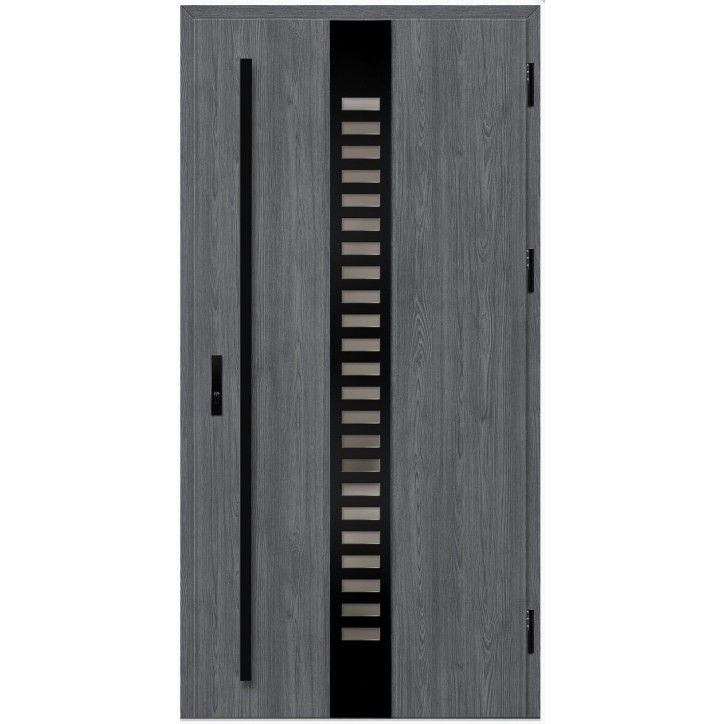 Porte d'entrée en acier avec cadre en aluminium SELTERS 2 90*200 -100*200 cm