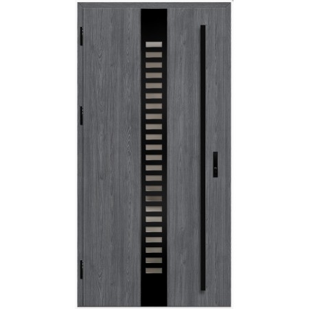 Porte d'entrée en acier avec cadre en aluminium SELTERS 2 90*200 -100*200 cm