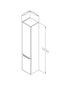 Porte d'entrée CANCUN 90 cm avec tirant en acier inoxydable en plusieurs couleurs