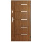 Porte d'entrée CANCUN  90 cm avec tirant en acier inoxydable en plusieurs couleurs