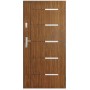 Porte d'entrée CANCUN 90 cm avec tirant en acier inoxydable en plusieurs couleurs