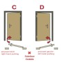 Porte d'entrée BELIAR 90x215 cm anthracite
