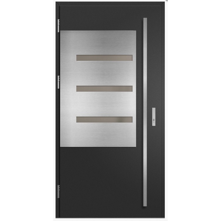 Porte d'entrée en acier avec cadre en aluminium MELK 1 90*200 -100*200 cm