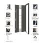 Porte d'entrée en aluminium PASSIVE ALU F1 90 cm anthracite
