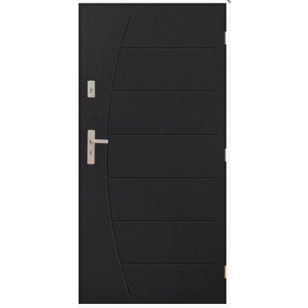 Porte d'entrée BOSTON 80 cm 72 mm en acier inoxydable en 3 coloris