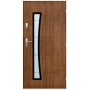 Porte d'entrée AURORE 90 cm 55 mm en acier inoxydable en 2 couleurs