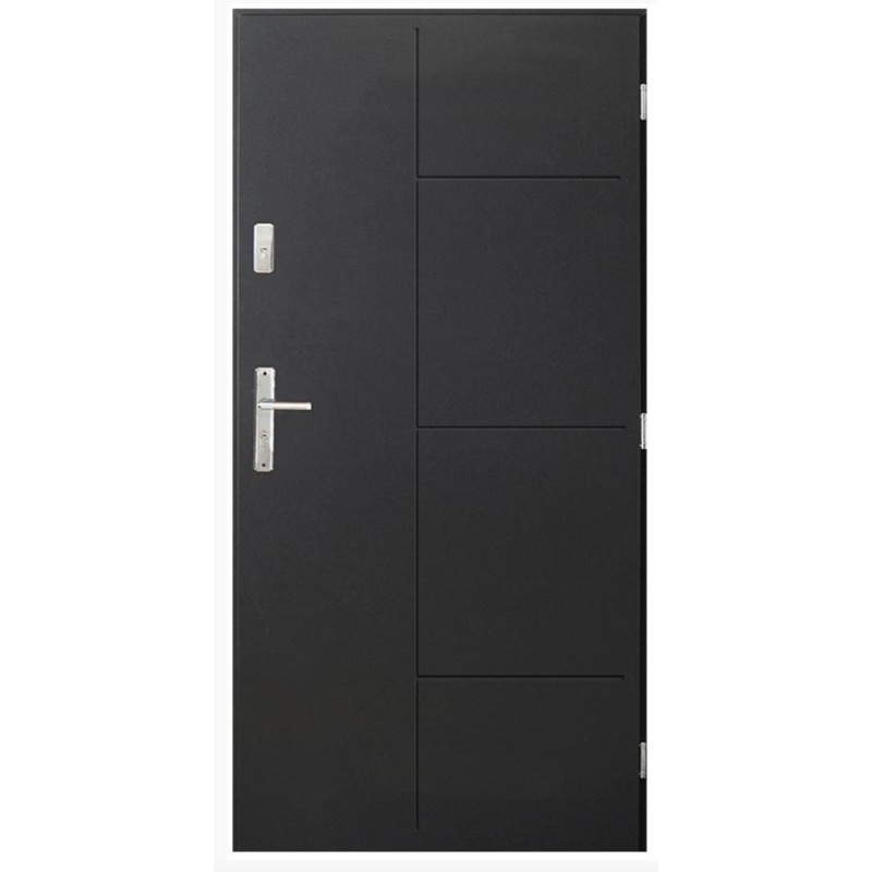 Porte d'entrée SWING  90 cm en acier inoxydable en plusieurs couleurs