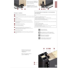 Porte d'entrée en acier avec cadre en aluminium WELS 1 gris 90*200 -100*200 cm