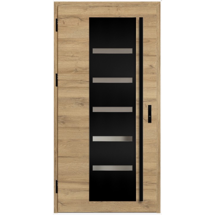 Porte d'entrée en acier avec cadre en aluminium AMBERG 1 90*200 -100*200 cm Porte d'entrée en acier avec cadre en aluminium AMBERG 1 90*200 -100*200 cm