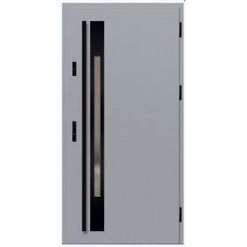 Porte d'entrée en acier avec cadre en aluminium WELS 1 gris 90*200 -100*200 cm