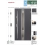Porte d'entrée en acier avec cadre en aluminium SELTERS 2 90*200 -100*200 cm