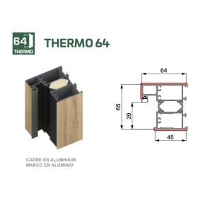 Porte d'entrée en acier avec cadre en aluminium SELTERS 2 chêne doré 90*200 -100*200 cm