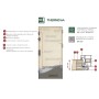 Porte d'entrée en acier avec cadre en aluminium SELTERS 2 chêne doré 90*200 -100*200 cm