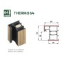 Porte d'entrée en acier avec cadre en aluminium FRYBURG 1 pin 90*200 -100*200 cm