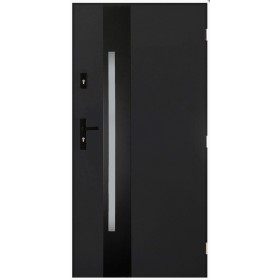 Porte d'entrée TANGO V 80 cm en acier inoxydable en plusieurs couleurs