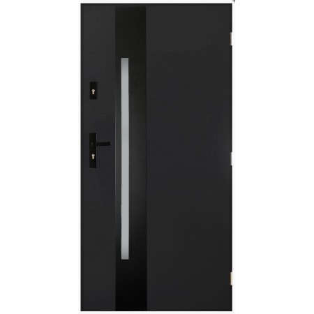 Porte d'entrée TANGO V 80 cm en acier inoxydable en plusieurs couleurs