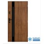 Porte d'entrée DORADE 90 cm 72 mm en acier inoxydable en 3 couleurs