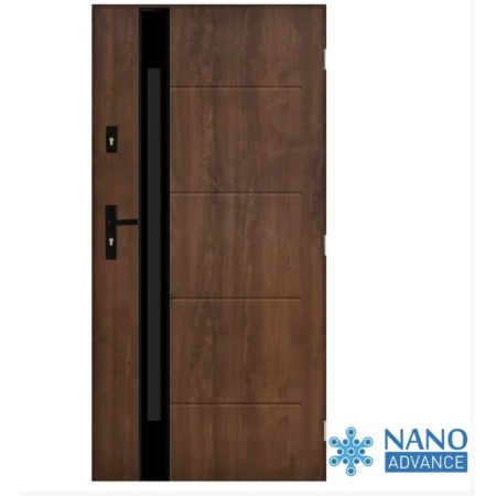 Porte d'entrée DORADE 80 cm 72 mm en acier inoxydable en 3 couleurs