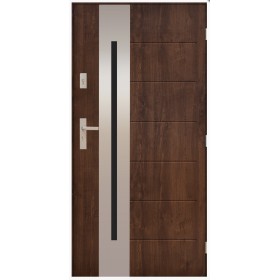 Porte d'entrée FANYON 90 cm 72 mm en acier inoxydable en 3 couleurs
