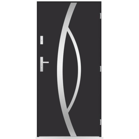 Porte d'entrée Hugues 80/90/100cm en acier