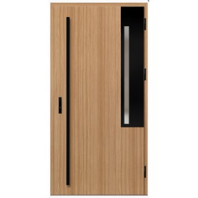 Porte d'entrée en acier avec cadre en aluminium FRYBURG 1 pin 90*200 -100*200 cm