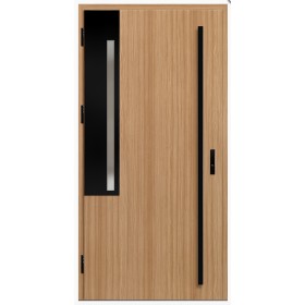 Porte d'entrée en acier avec cadre en aluminium FRYBURG 1 pin 90*200 -100*200 cm