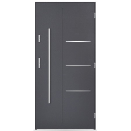 Porte d'entrée Pierre 80/90/100cm en acier