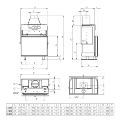 Insert de cheminée bouilleur LAVA TKL BASE PANORAMA 17 kW – Circuit fermé