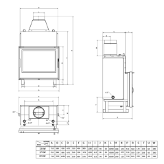 Insert de cheminée bouilleur LAVA TK BASE 13 kW – Circuit ouvert