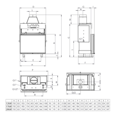 Insert de cheminée bouilleur LAVA TKL PLUS 12 kW – Circuit ouvert (1 bar)
