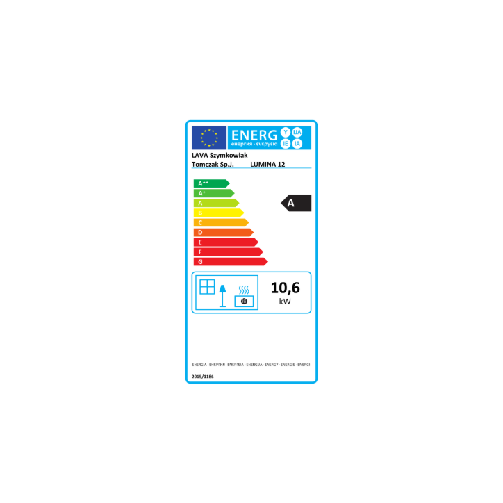 Insert de cheminée à bois LAVA LUMINA 12 kW CERAMIC – Compatible VMC double flux