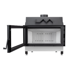 Insert de cheminée à bois LAVA LUMINA CLARA 16 kW – Façade en fonte – Habillage CeraTerm