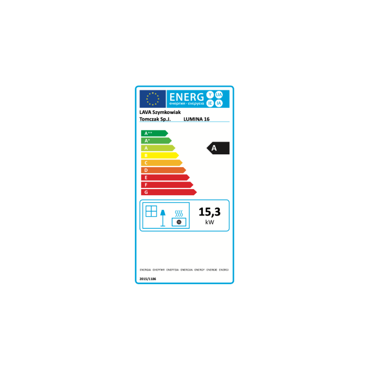 Insert de cheminée à bois LAVA LUMINA 16 kW – Vitre panoramique – Compatible VMC double flux