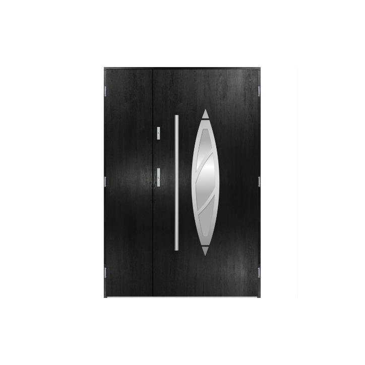 Porte d'entrée double BELIAR 120x200 cm noir