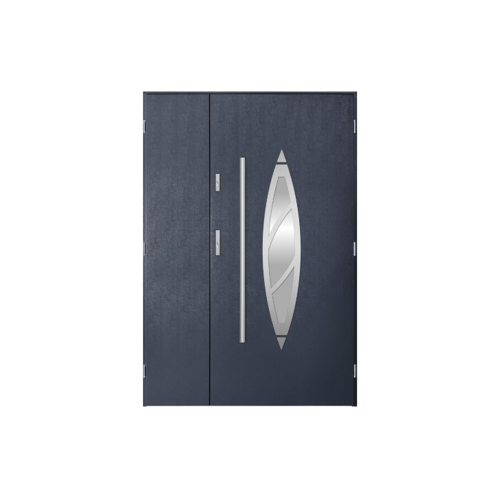 Porte d'entrée double BELIAR 130x200 cm anthracite